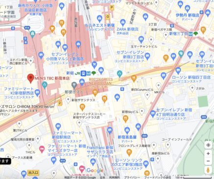 メンズTBC 新宿本店地図