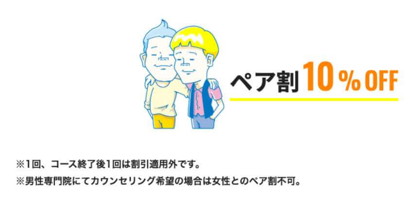 メンズリゼペア割