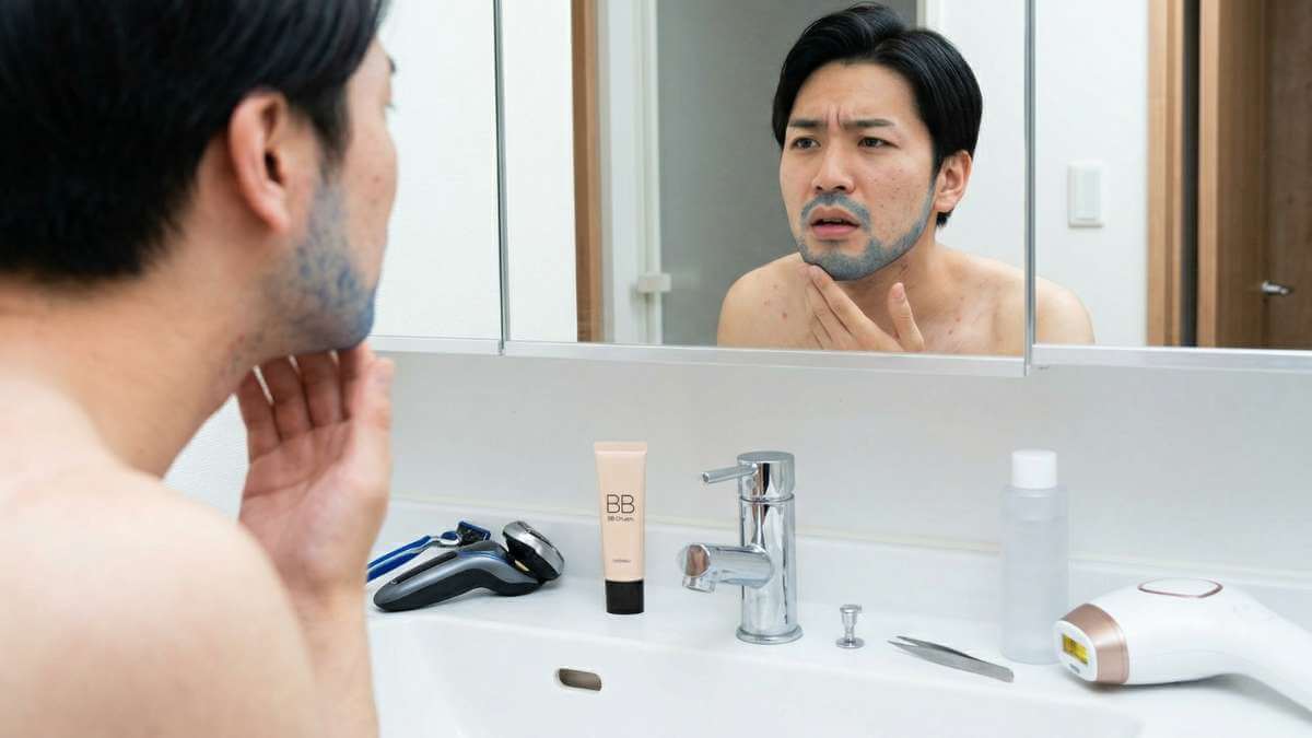 青髭を自力で治すのは不可能