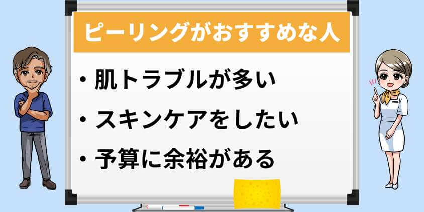 ピーリングがおすすめな人