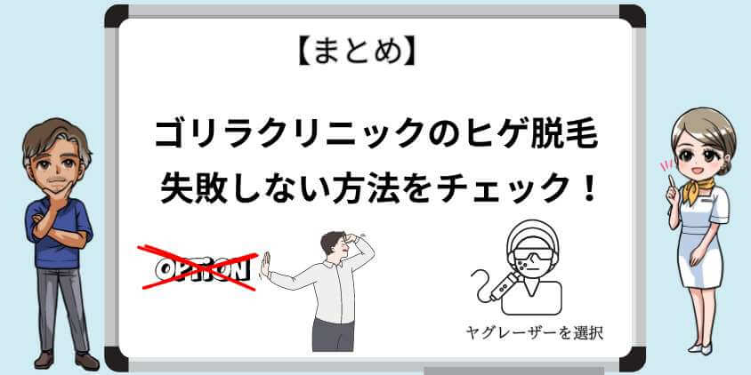 ゴリラクリニックのヒゲ脱毛で失敗しない方針をチェック