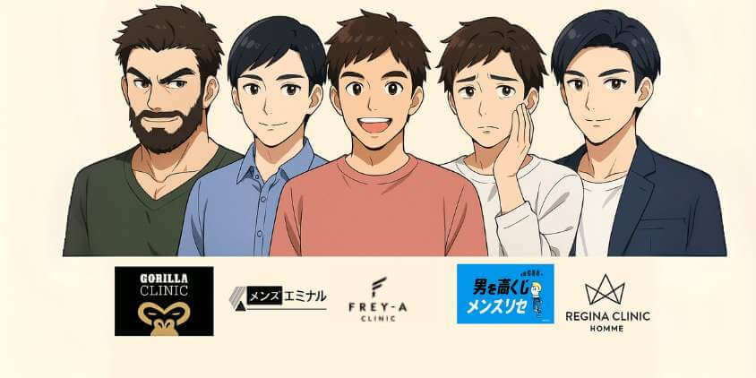 髭脱毛のタイプ別おすすめクリニック