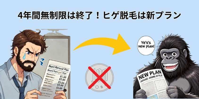 4年間無制限は終了！新プランへ