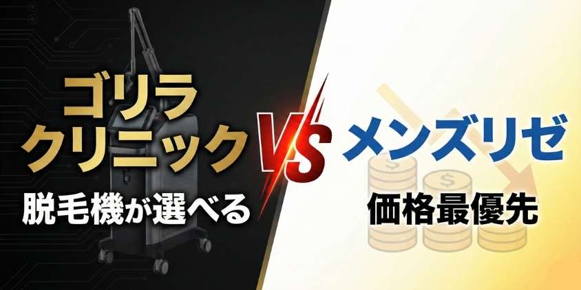 ゴリラクリニックVSメンズリゼ比較