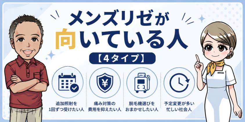 メンズリゼが向いている人【4タイプ】