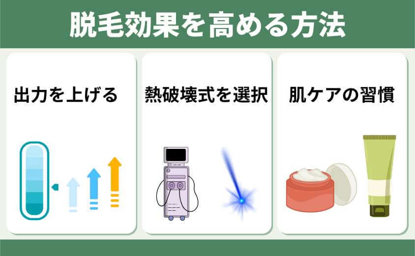 脱毛効果を高める方法