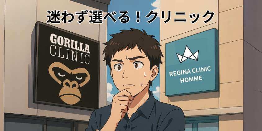 レジーナクリニックオムとゴリラクリニック選び