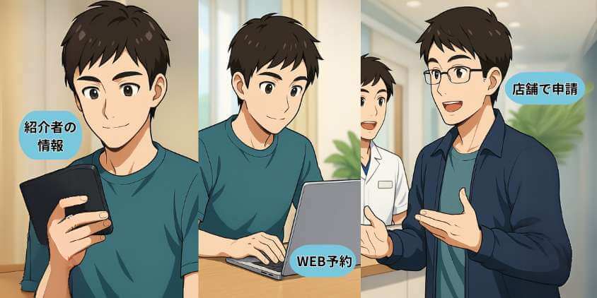 【3ステップ】紹介割の申し込み
