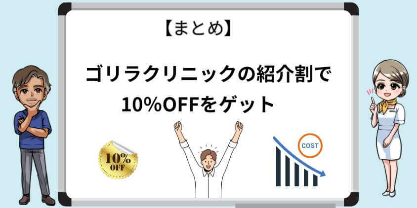 ゴリラクリニックの紹介割でお得に脱毛をスタート