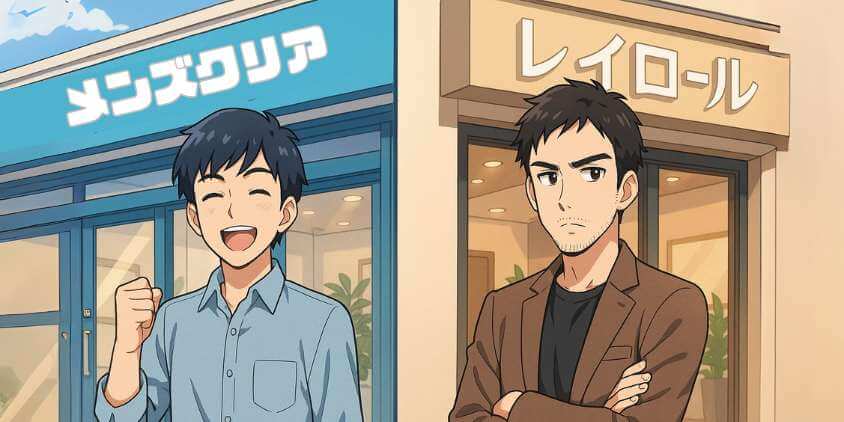 メンズクリアとレイロールの違い