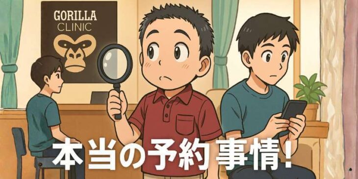 ゴリクリニックは予約とれないか？5回検証