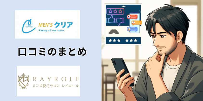 メンズクリアとレイロールの口コミ