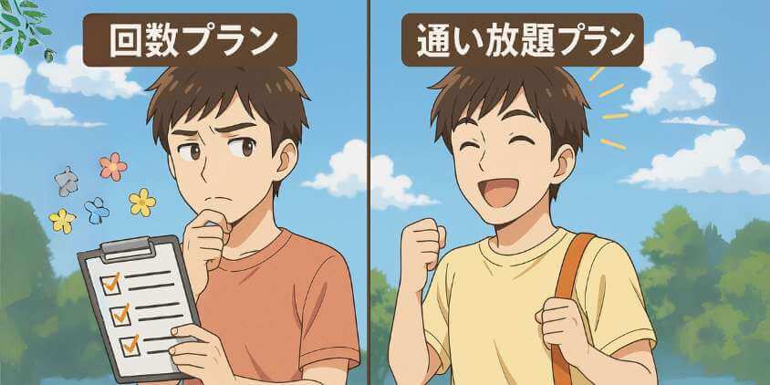 回数プランと通い放題プラン