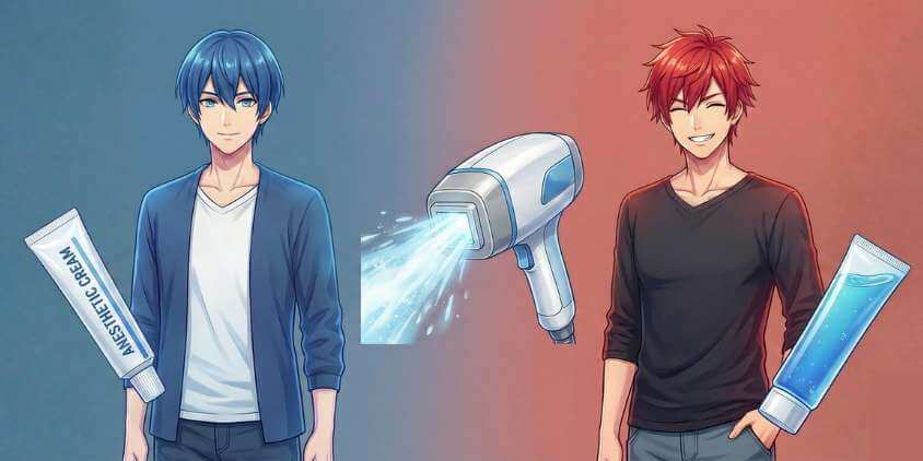 メンズリゼ vs メンズエミナルの痛み軽減対策まとめ