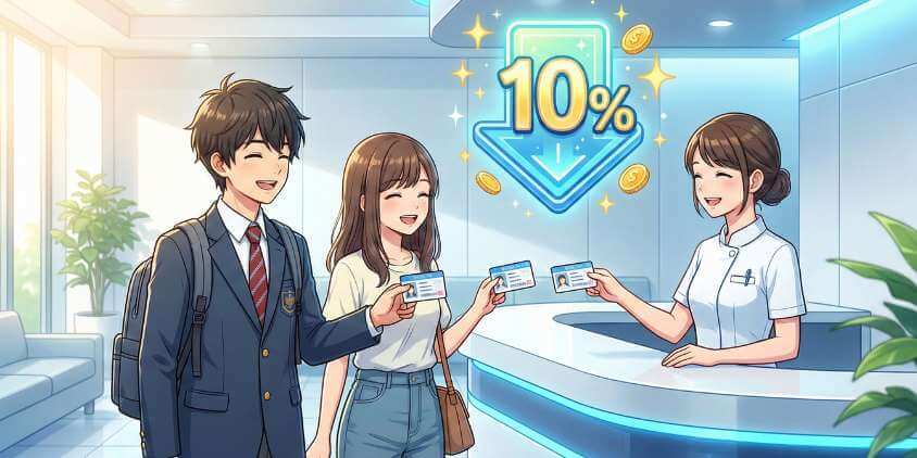 学生の併用パターン（学生割＋紹介割）