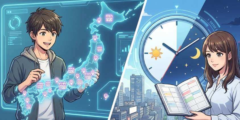 店舗数と営業時間