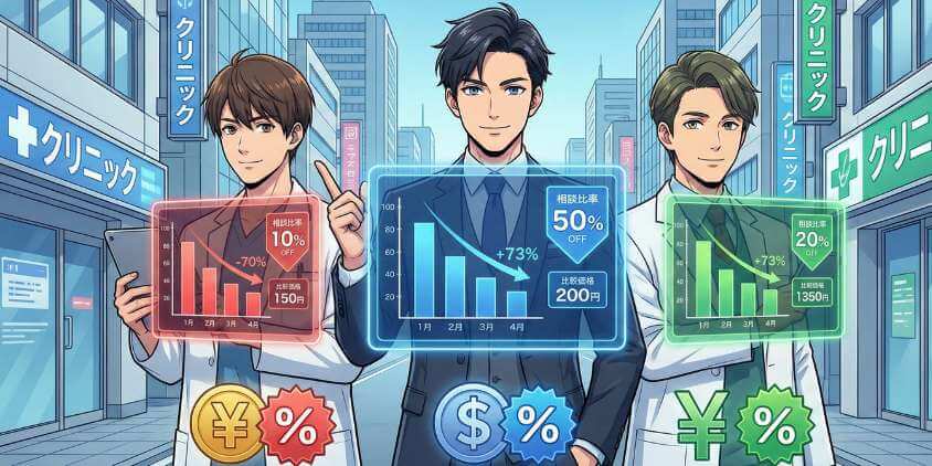 【3院で比較】レジーナクリックオムと他社の割引後の料金