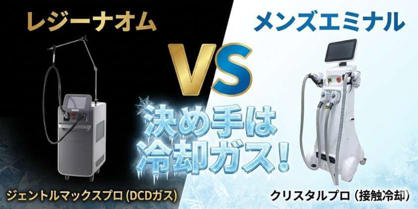 レジーナクリックオムVSメンズエミナル　決め手は冷却ガス