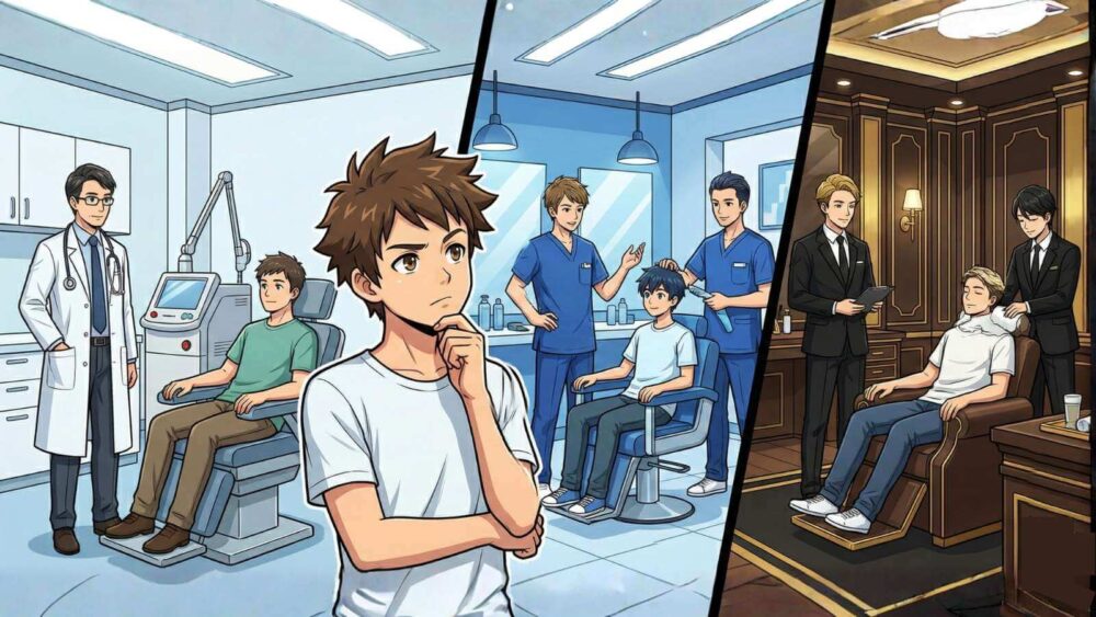 メンズクリアとRBLはサロン脱毛！医療脱毛の違い