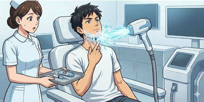 メンズリゼは「DCDガス」で痛みを瞬時に消す