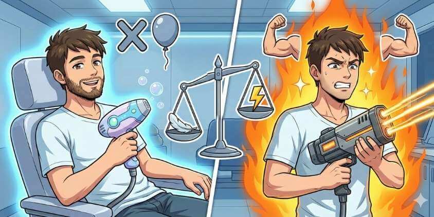 脱毛効果と痛みのトレードオフ