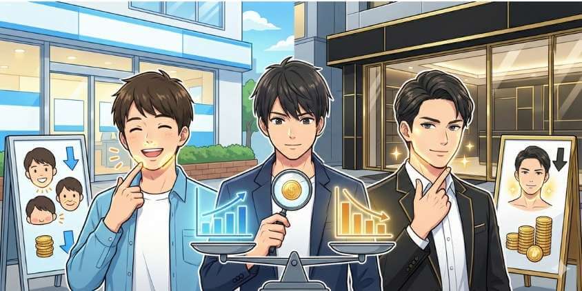 【料金比較】3部位なら湘南、全顔ならメンズリゼ