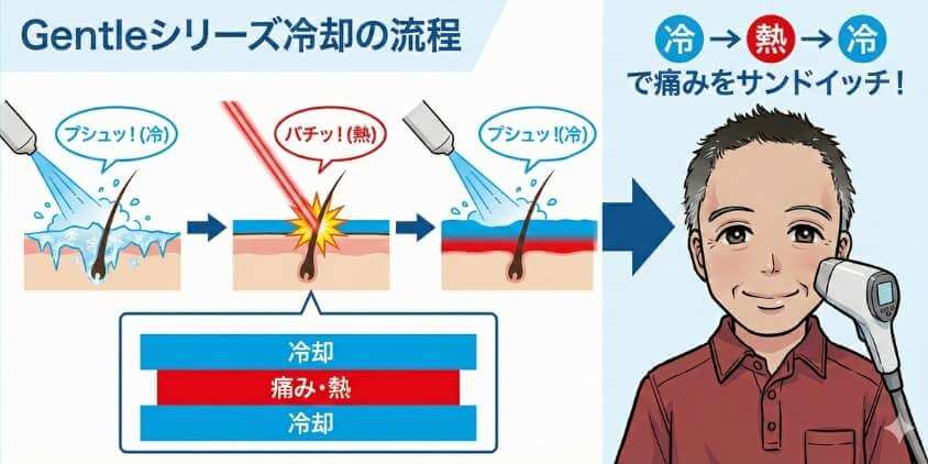 ジェントルシリーズの冷却ガス使用