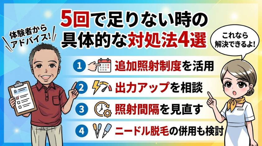 5回で足りなかった時の具体的な対処法4選