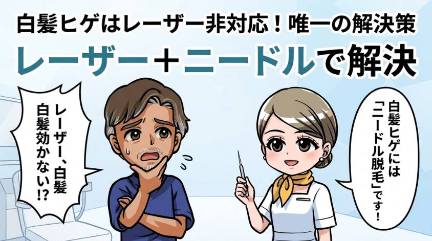 白髪ヒゲはレーザーでは対応できない