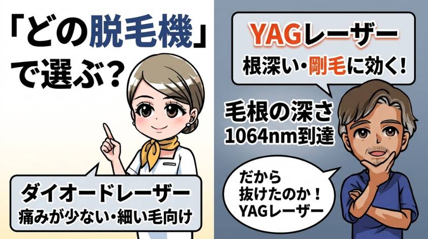 ダイオード vs YAGレーザー