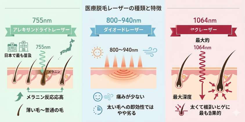 レーザー種類と特徴