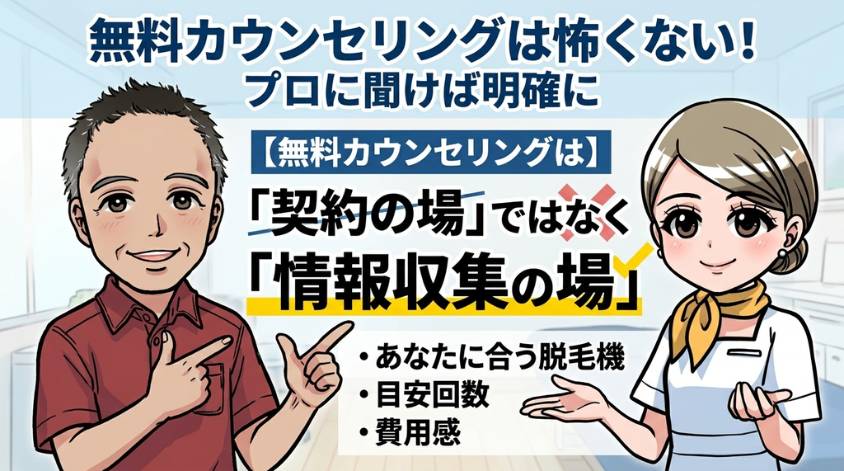 無料カウンセリングは「情報収集の場」