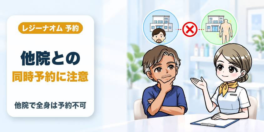 ヒゲ予約中は、他院で全身を予約できない
