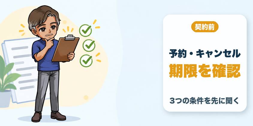契約前に確認したい3つの条件