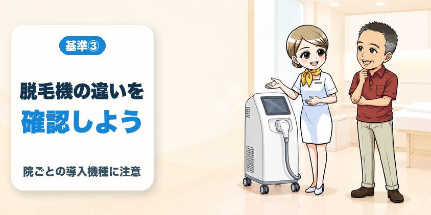 基準③ 脱毛機の違い